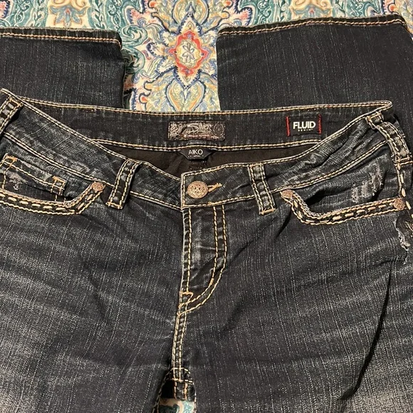 Pre-loved Silver Aiko Mid boot cut jeans size W32/L33 - Picture 5 of 7